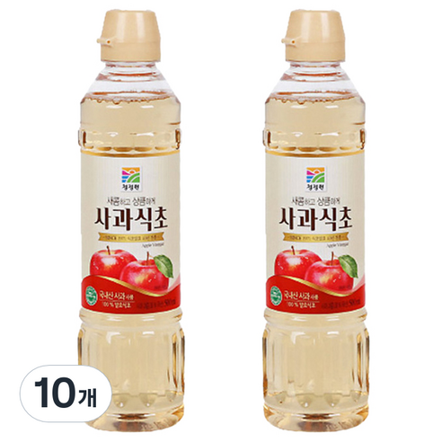 청정원 사과식초, 500ml, 10개