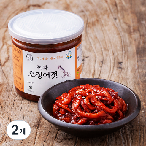자연다감 녹차 오징어젓, 400g, 2개