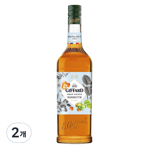 지파드 헤이즐넛 시럽, 1L, 2개