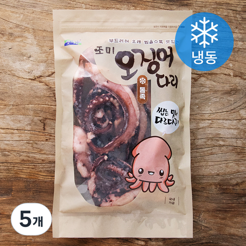갯마을 조미 오징어다리 통족 (냉동), 500g, 5개