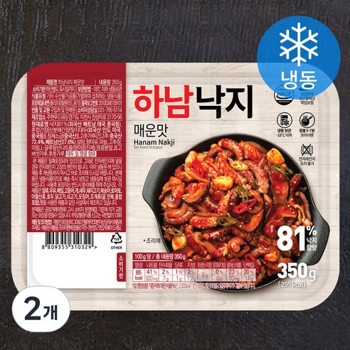 하남낙지 매운맛 (냉동), 350g, 2개