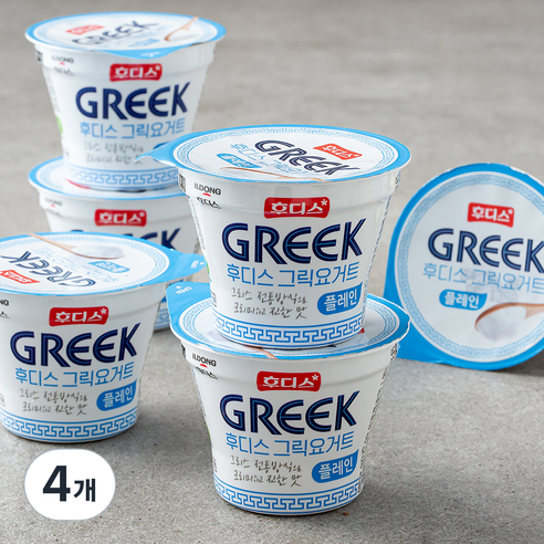 후디스 그릭요거트 플레인, 80g, 6개입, 4개