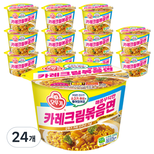 오뚜기 카레크림 볶음면 용기 120g, 24개