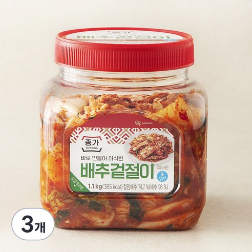 대상 종가 배추겉절이, 1.1kg, 3개