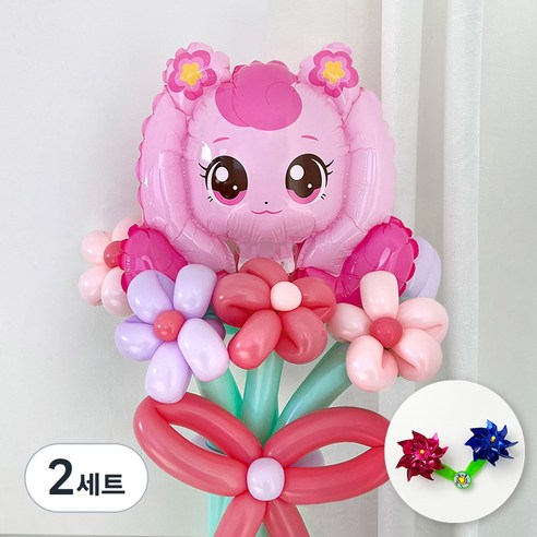 파티아일랜드 캐치티니핑 하츄핑 꽃다발 DIY 세트, 혼합색상, 2세트