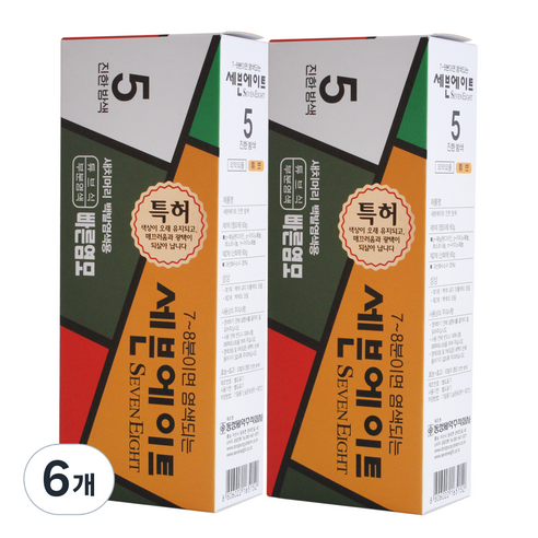 세븐에이트 새치 염색약, 5호 진한밤색, 6개
