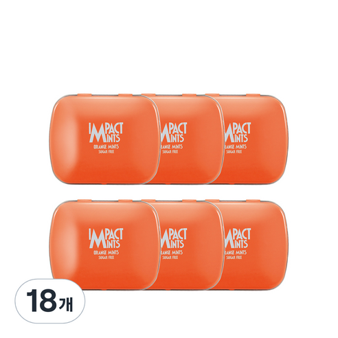임팩트민트 오렌지 캔디, 14g, 18개