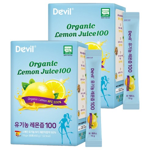 악마 유기농 레몬즙 100 30p, 15g, 2개