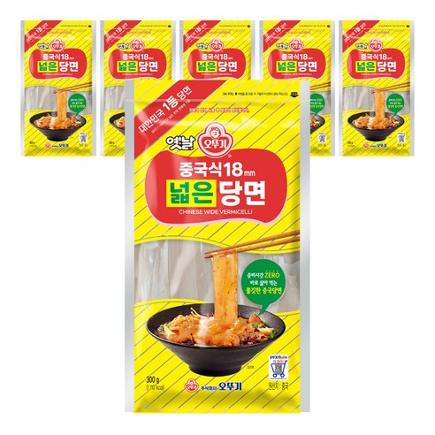 오뚜기옛날 중국식18mm 넓은당면, 300g, 6개