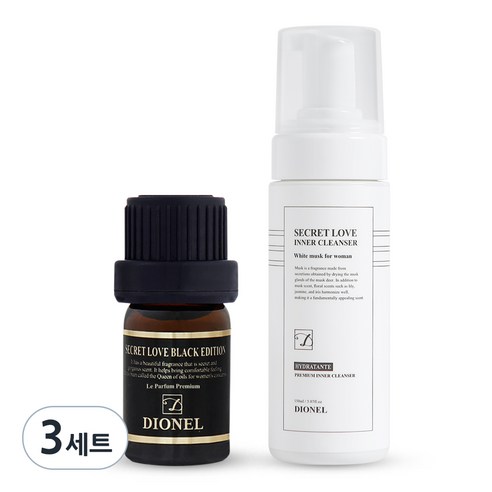 디오넬 시크릿러브 블랙에디션 5ml + 여성청결제 150ml, 3세트