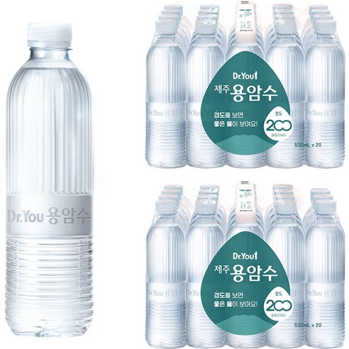 닥터유 제주 용암수 무라벨, 530ml, 40개
