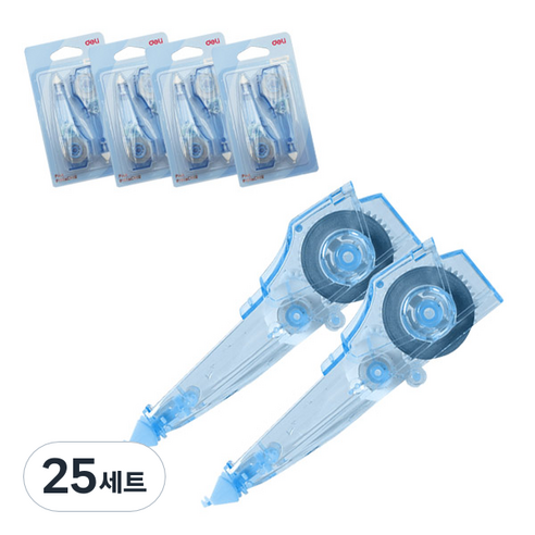 델리 마카롱 수정 테이프 리필 71470 2개, 블루, 25세트