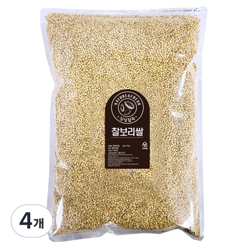 싱싱잡곡 찰보리, 5kg, 4개
