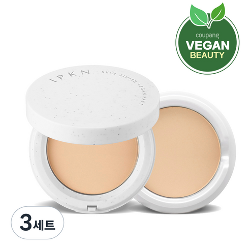 입큰 스킨 피니쉬 비건 팩트 본품 12g + 리필 12g, 23호, 3세트