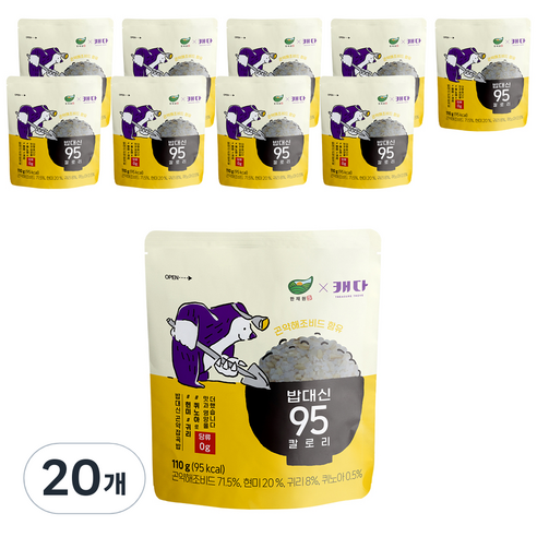 한채원 밥대신 95 칼로리 플레인 곤약잡곡밥, 110g, 20개