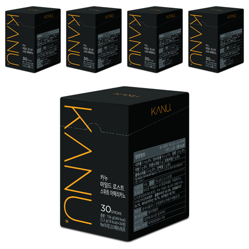 맥심 카누 콜롬비아 블렌드 마일드 로스트 스위트 아메리카노, 5개, 30개입, 5.2g