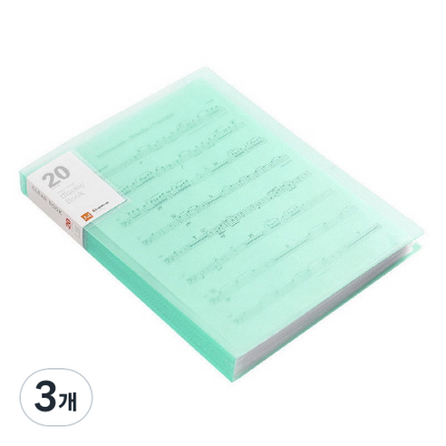 시와이 A4 클리어파일 20p, 그린, 3개