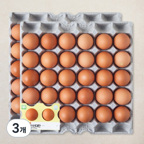 농협 무항생제 인증 신선 대란 3120g, 3개, 60구