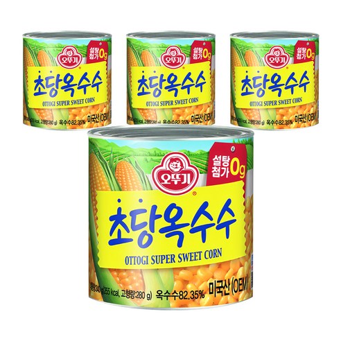 오뚜기 초당옥수수 통조림, 340g, 4개