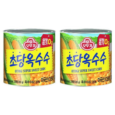 오뚜기 초당옥수수 통조림, 340g, 2개