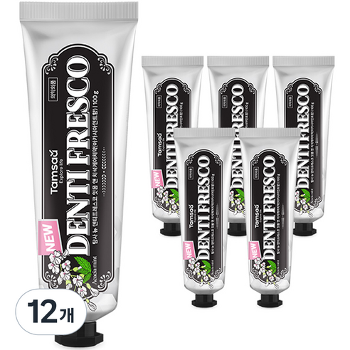 탐사 뉴 덴티프레스코 오리지널 민트향 잇몸 치석케어 치약, 100g, 12개