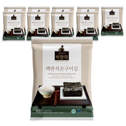 맥반석 손구이김, 22.5g, 10개