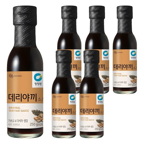 청정원 데리야끼 소스, 6개, 250g