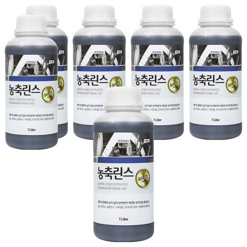 업소용 식기세척기 농축린스 프리미엄, 1L, 6개