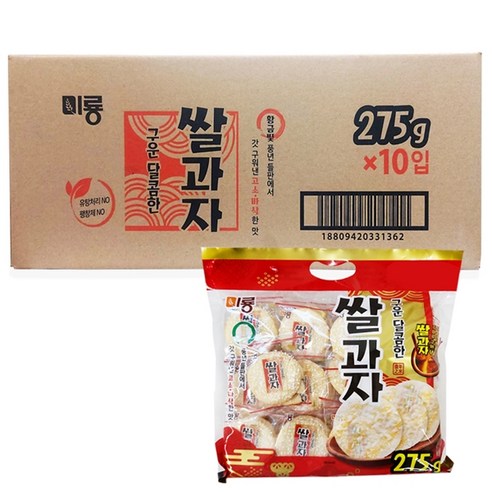 미룡 구운 달콤한 쌀과자 10p, 275g, 10개