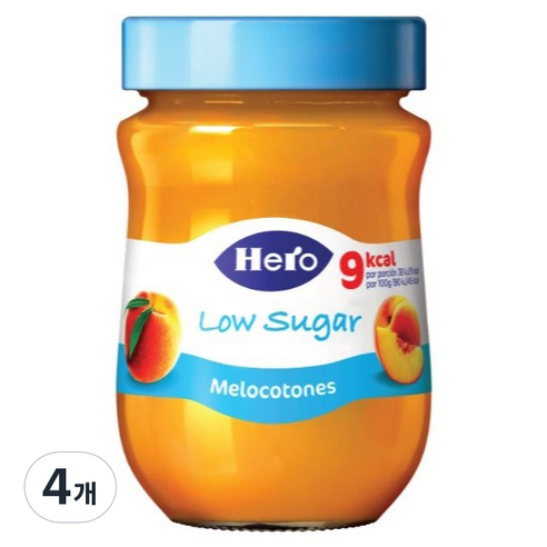 Hero 잼 복숭아, 4개, 280g