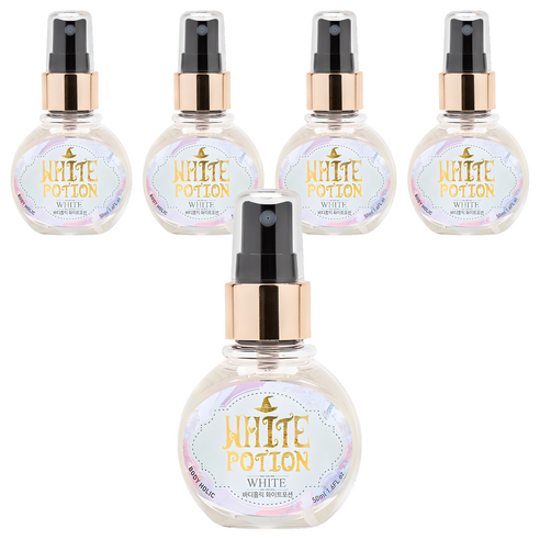 바디홀릭 화이트포션 바디미스트, 50ml, 5개