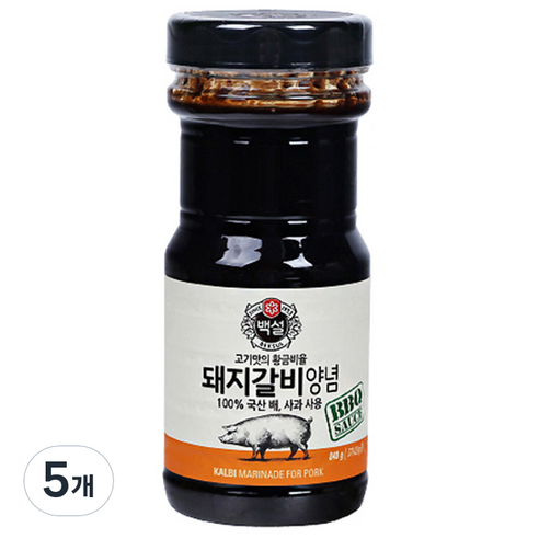 백설 돼지갈비 양념, 840g, 5개