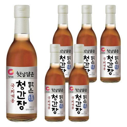 청정원 햇살담은맑은청간장 국찌개용, 390ml, 6개