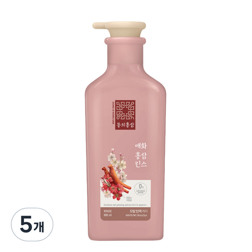 동의홍삼 힘없는 모발용 매화홍삼 린스, 5개, 500ml