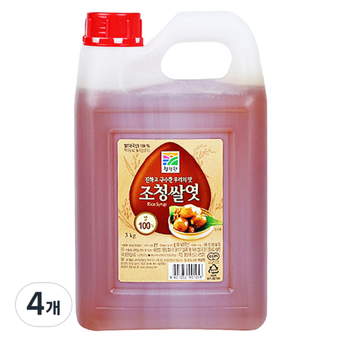 청정원 조청쌀엿, 3kg, 4개