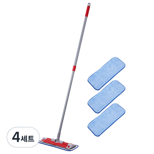 리아오 나비 밀대걸레 패드형 + 극세사 패드 3p, 4세트