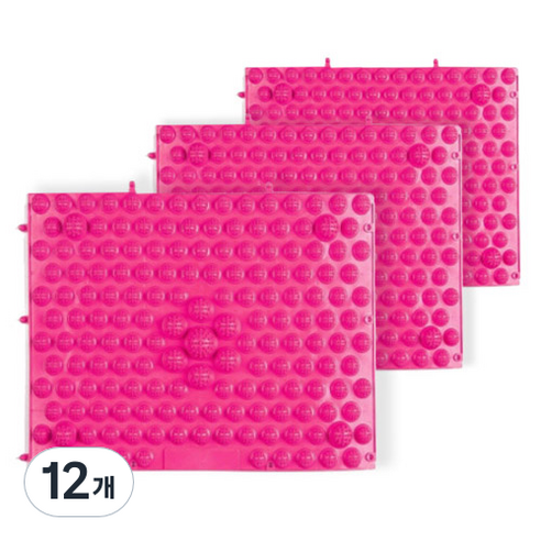 비제스코 발바닥 건강 마사지 지압 매트 VIV-B2, 핑크, 12개