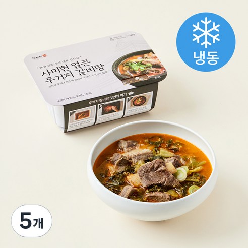 사미헌 얼큰 우거지 갈비탕 (냉동), 780g, 5개