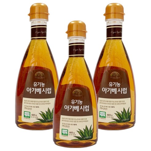 OrganicStory 유기농 아가베 시럽, 665g, 3개