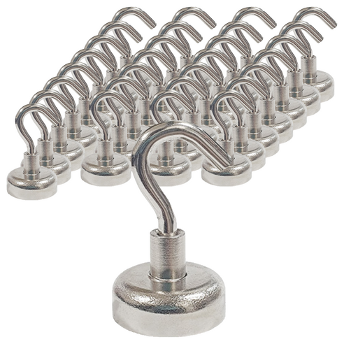코지파파 초강력 고리 자석 후크 고리형 20mm, 실버, 30개