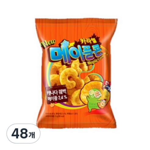 크라운 카라멜 메이플콘, 74g, 48개