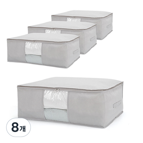 코멧 홈 패브릭 이불 케이스 93L, 그레이, 8개