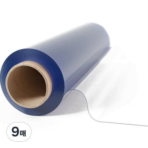 PVC연질 투명필름 책비닐 두께 0.2mm, 914mm x 1m, 9매
