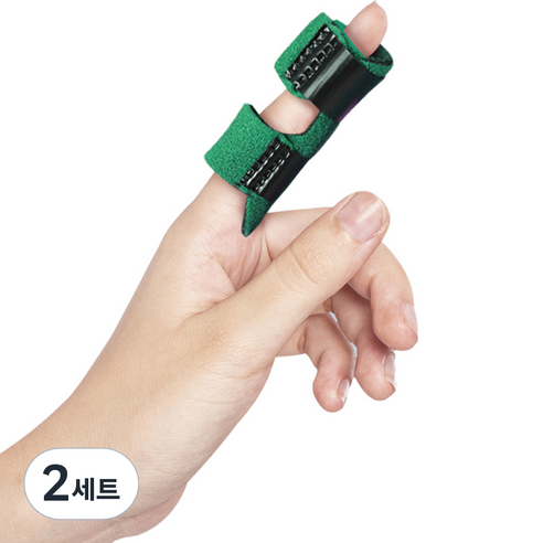 바디큐 닥터스 손가락 고정 보호대 그린 2개입, 2세트