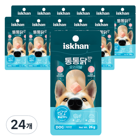 이즈칸 강아지 통통닭 오리지널 알파, 24개, 26g, 닭가슴살맛