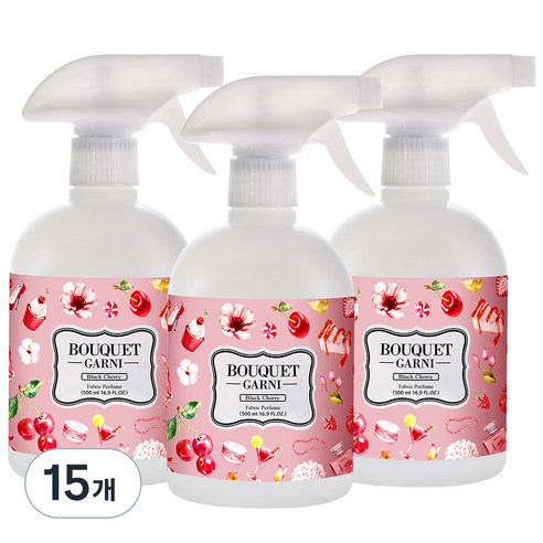 부케가르니 섬유탈취제, 500ml, 15개, 블랙체리
