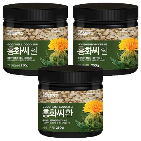 조은약초 홍화씨환, 250g, 3개