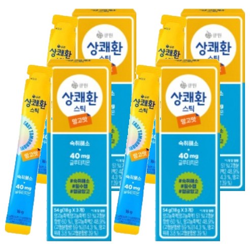 큐원 상쾌환 스틱 망고맛 3p, 54g, 4개