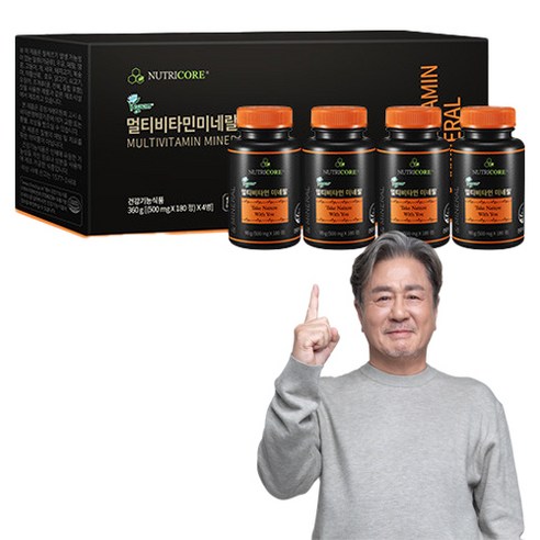 뉴트리코어 멀티비타민 미네랄, 180정, 4개