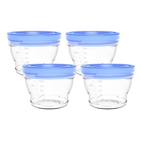 베베락 밀폐형 120ml, 블루, 4개